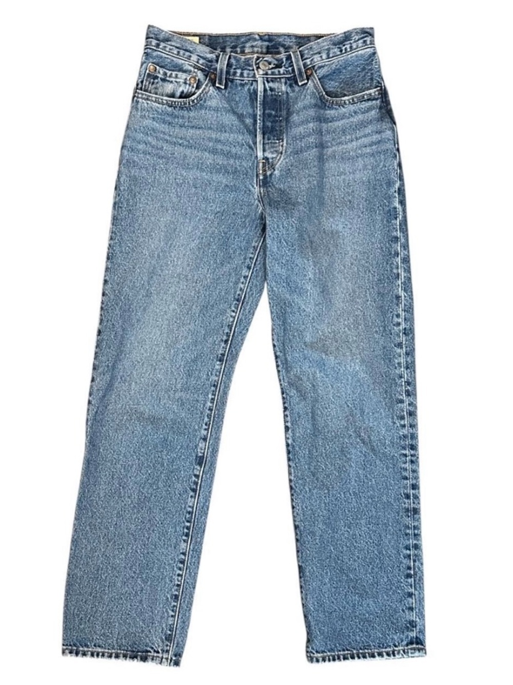 Classic Straight-Leg Light Blue Denim Jeans